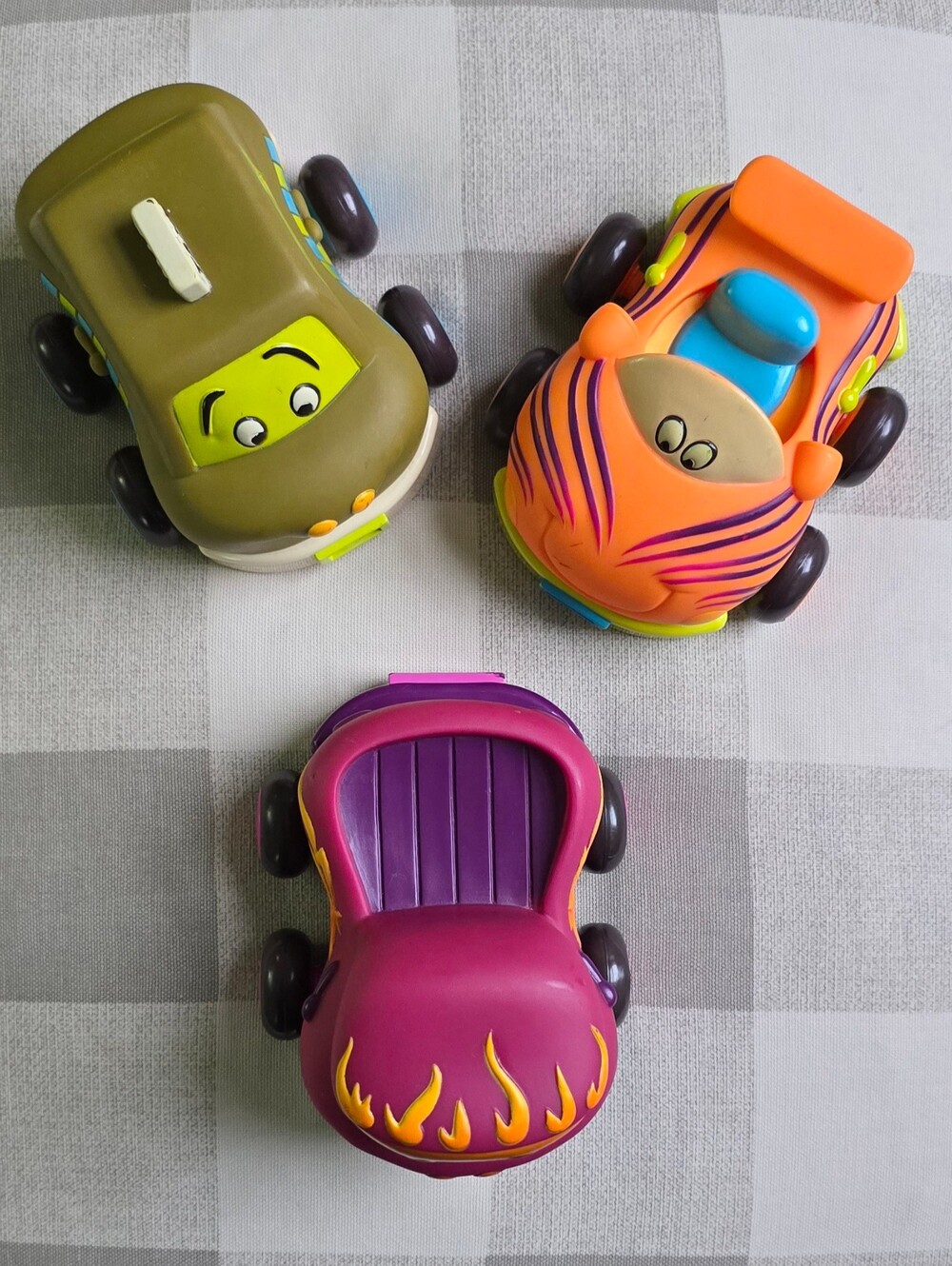 3 B. Toys Wheee-ls Soft Pull-Back Cars Toys Baby Unisex